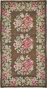 Vintage Handwoven Moldovan Kilim Rug - 5' 9" x 10' 7" (69" x 127")