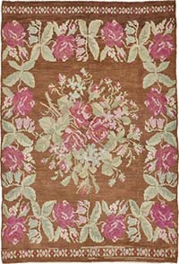 Vintage Handwoven Moldovan Kilim Rug - 5' 5" x 7' 10" (65" x 94")