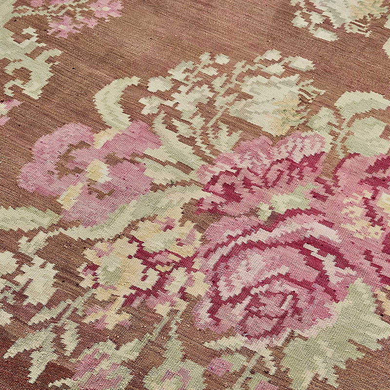 Vintage Handwoven Moldovan Kilim Rug - 6'  x 10' 6" (72" x 126") - K0093901