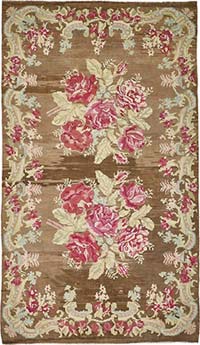 Vintage Handwoven Moldovan Kilim Rug - 6'  x 10' 8" (72" x 128")