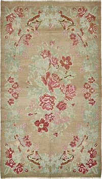 Vintage Handwoven Moldovan Kilim Rug - 5' 5" x 9' 5" (65" x 113")