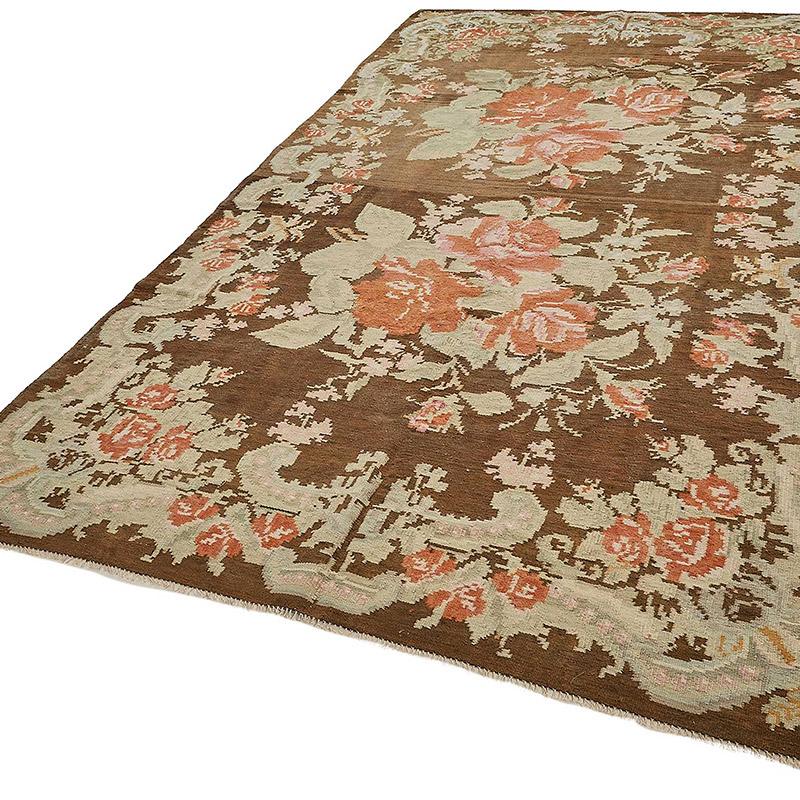Vintage Handwoven Moldovan Kilim Rug - 6' 1" x 10' 10" (73" x 130") - K0093907