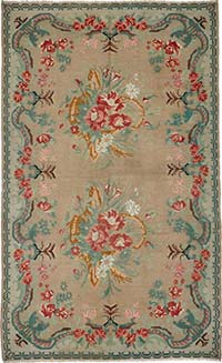 Vintage Handwoven Moldovan Kilim Rug - 6'  x 9' 11" (72" x 119")
