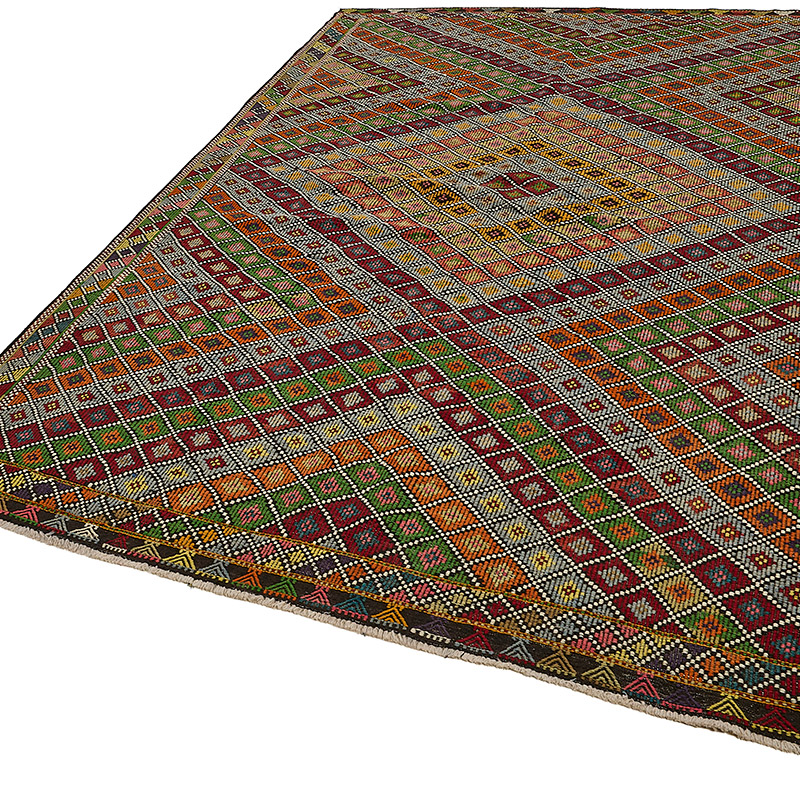 Vintage Anatolian Jijim Rug - K0093956