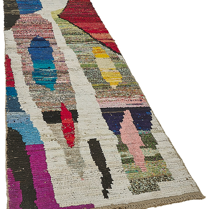 New Contemporary Hand-Knotted Runner - 3' 1" x 10' 8" (37" x 128") - K0093966