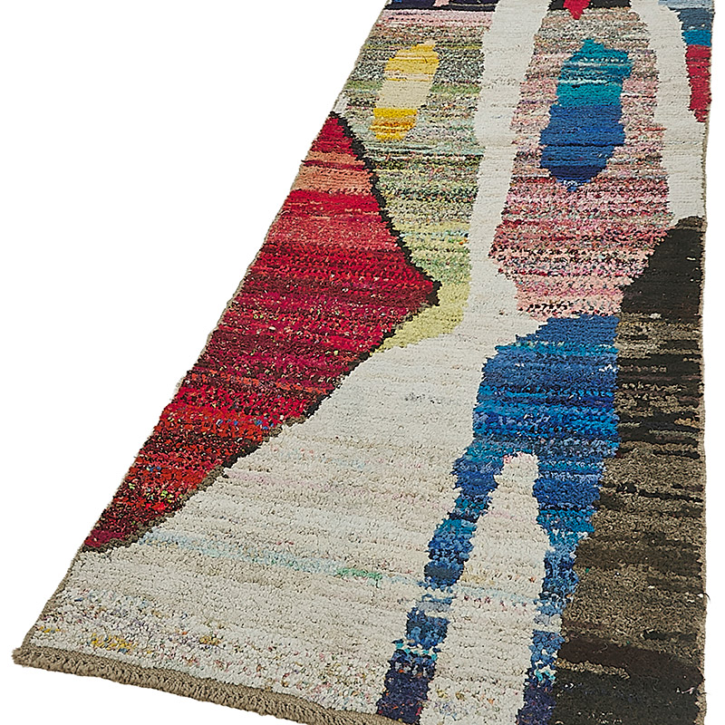 New Contemporary Hand-Knotted Runner - 3' 1" x 10' 8" (37" x 128") - K0093966