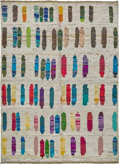New Contemporary Hand-Knotted Rug - 6' 9" x 9' 3" (81" x 111")