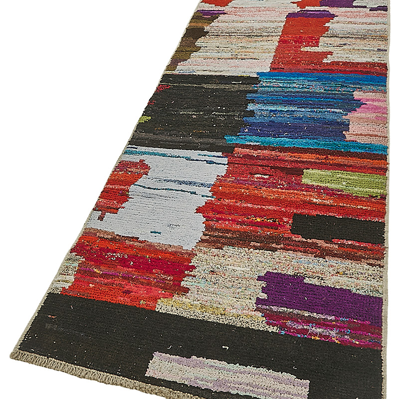New Contemporary Hand-Knotted Runner - 2' 11" x 10' 5" (35" x 125") - K0093969