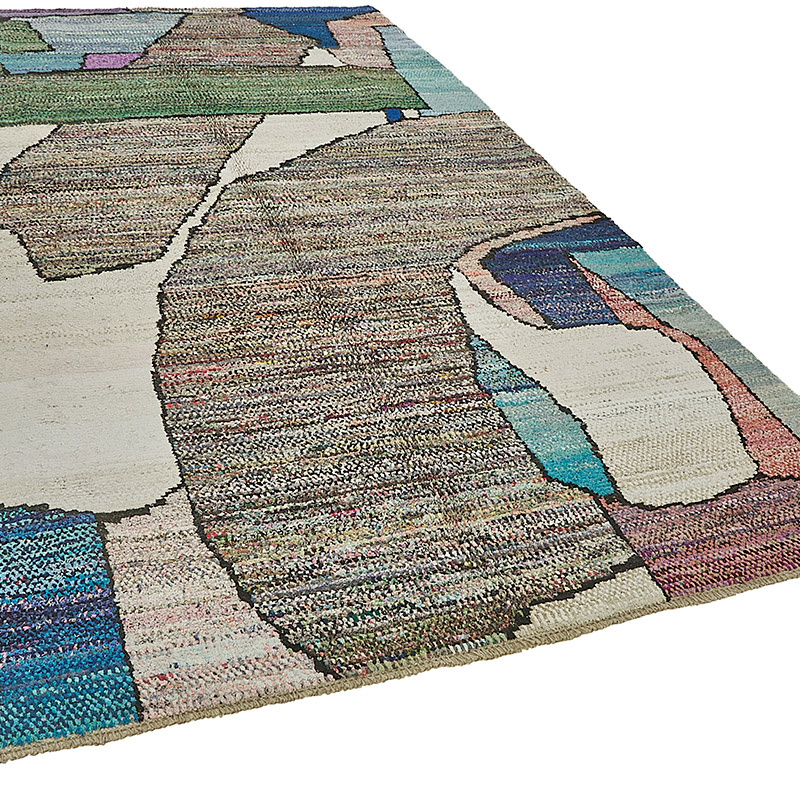 New Contemporary Hand-Knotted Rug - 6' 6" x 10' 3" (78" x 123") - K0093971