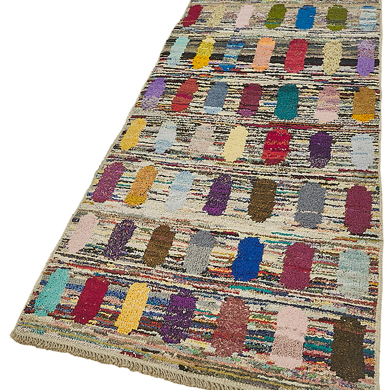 New Contemporary Hand-Knotted Runner - 3' 1" x 9'  (37" x 108") - K0093973