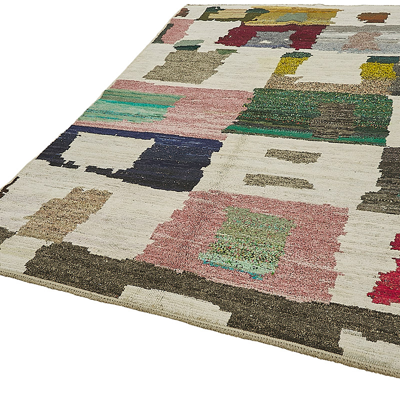 New Contemporary Hand-Knotted Rug - 6' 8" x 10' 4" (80" x 124") - K0093974