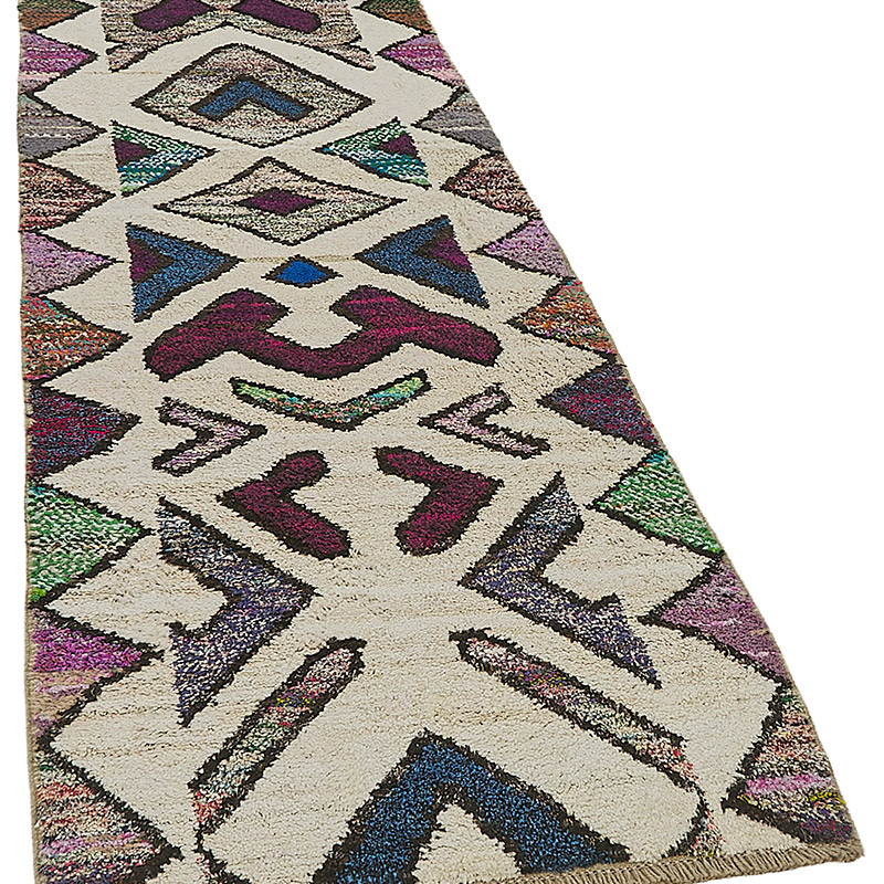 New Contemporary Hand-Knotted Runner - 3'  x 9' 7" (36" x 115") - K0093977