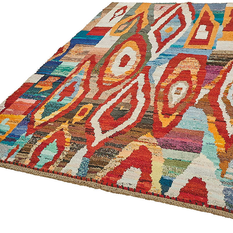 New Contemporary Hand-Knotted Rug - 6' 5" x 9' 9" (77" x 117") - K0093978
