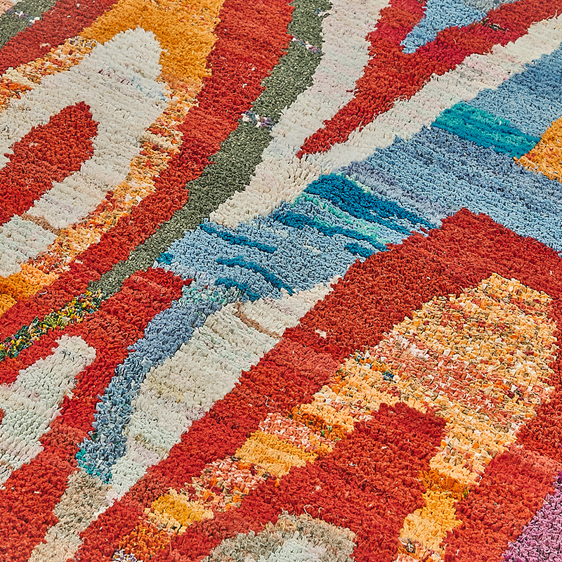 New Contemporary Hand-Knotted Rug - 6' 5" x 9' 9" (77" x 117") - K0093978