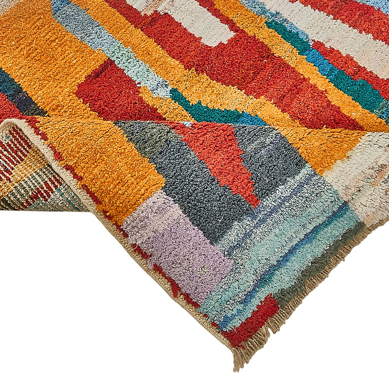 New Contemporary Hand-Knotted Rug - 6' 5" x 9' 9" (77" x 117") - K0093978