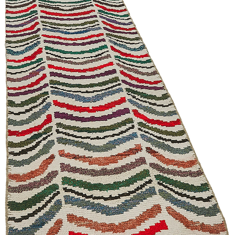New Contemporary Hand-Knotted Runner - 2' 10" x 9' 7" (34" x 115") - K0093982