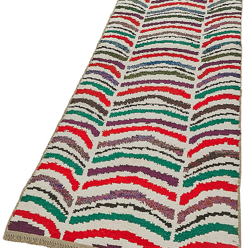 New Contemporary Hand-Knotted Runner - 2' 10" x 9' 7" (34" x 115") - K0093982