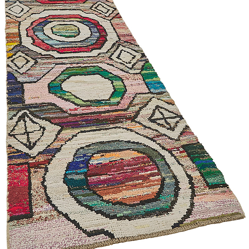 New Contemporary Hand-Knotted Runner - 3' 2" x 9' 11" (38" x 119") - K0093983