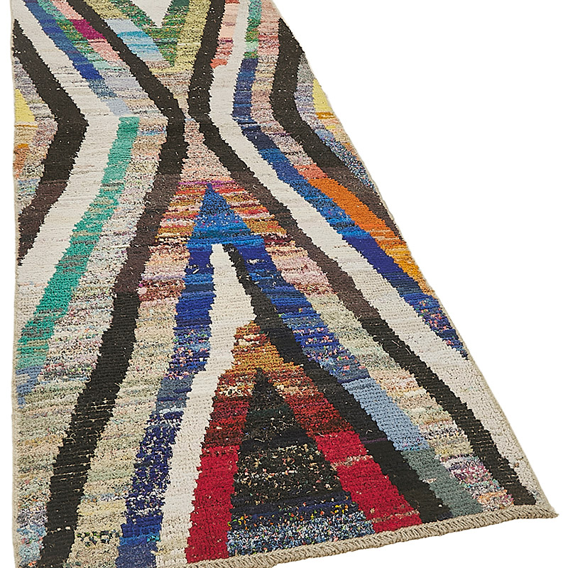 New Contemporary Hand-Knotted Runner - 3' 3" x 9' 6" (39" x 114") - K0093989