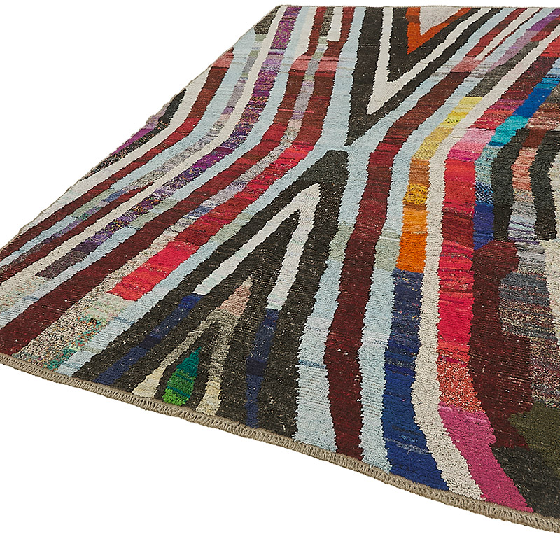 New Contemporary Hand-Knotted Rug - 6' 7" x 9' 9" (79" x 117") - K0094001