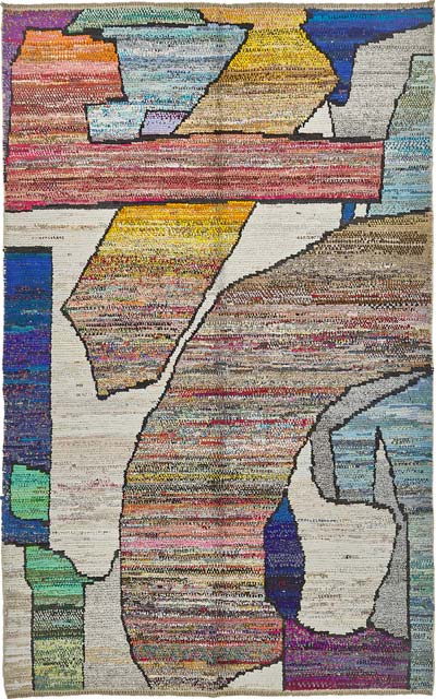 New Contemporary Hand-Knotted Rug - 6' 7" x 10' 2" (79" x 122")