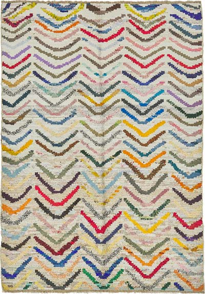 New Contemporary Hand-Knotted Rug - 5' 4" x 7' 8" (64" x 92")