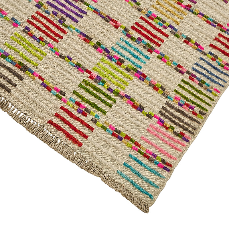 New Contemporary Hand-Knotted Rug - 7' 1" x 11' 5" (85" x 137") - K0094018