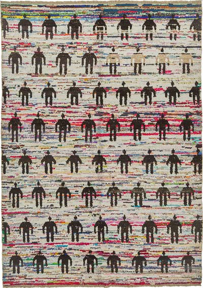 New Contemporary Hand-Knotted Rug - 6' 11" x 10' 1" (83" x 121")