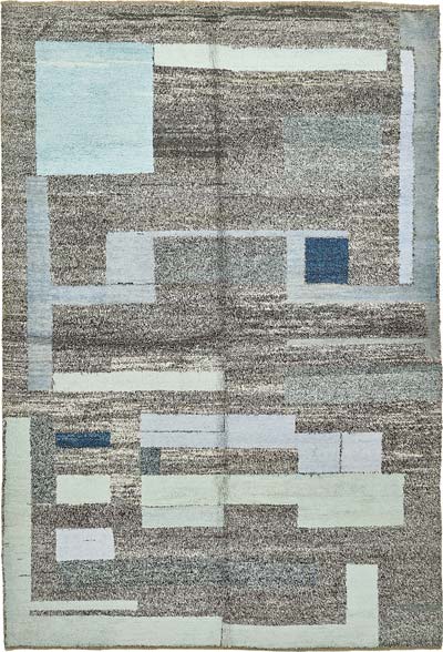 New Contemporary Hand-Knotted Rug - 8' 4" x 12' 3" (100" x 147")