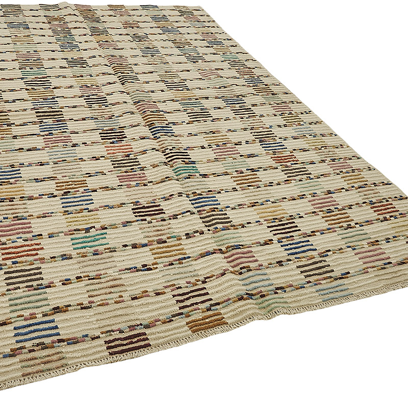 New Contemporary Hand-Knotted Rug - 6' 8" x 10' 5" (80" x 125") - K0094040