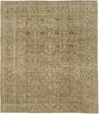 Vintage Hand-Knotted Oriental Rug - 7' 3" x 8' 4" (87" x 100")