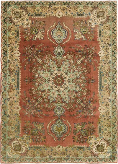 Alfombra Oriental Vintage Anudada a Mano - 245 cm x 341 cm