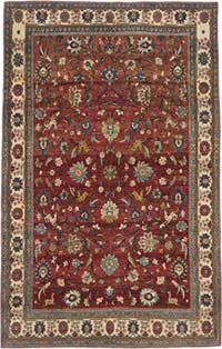 Vintage Hand-Knotted Oriental Rug - 6' 10" x 10' 10" (82" x 130")
