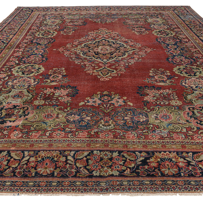 El Dokuma Vintage Halı - 263 cm x 355 cm - K0094066