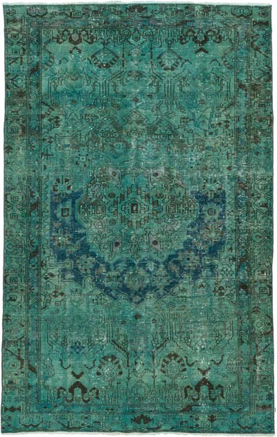 Boyalı El Dokuma Vintage Halı