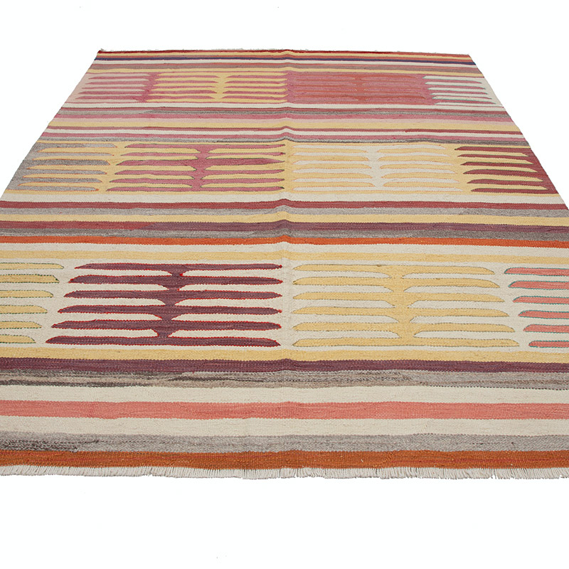 New Turkish Handwoven Kilim Rug - 5' 9" x 7' 9" (69" x 93") - K0094564