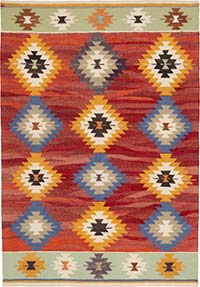 New Turkish Handwoven Kilim Rug - 6' 2" x 8' 10" (74" x 106")