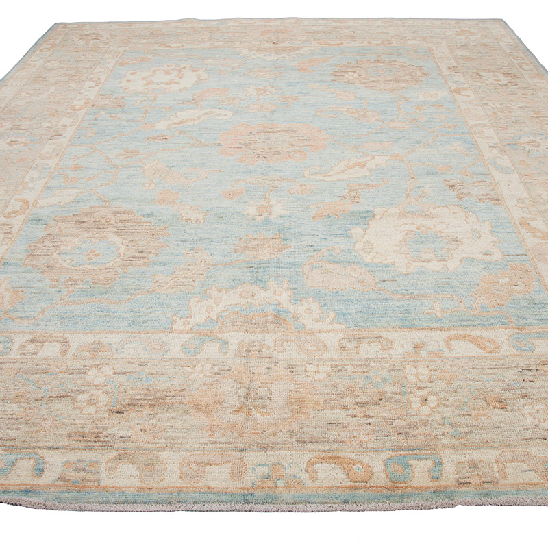 New Hand Knotted Oushak Inspired Rug - K0094567
