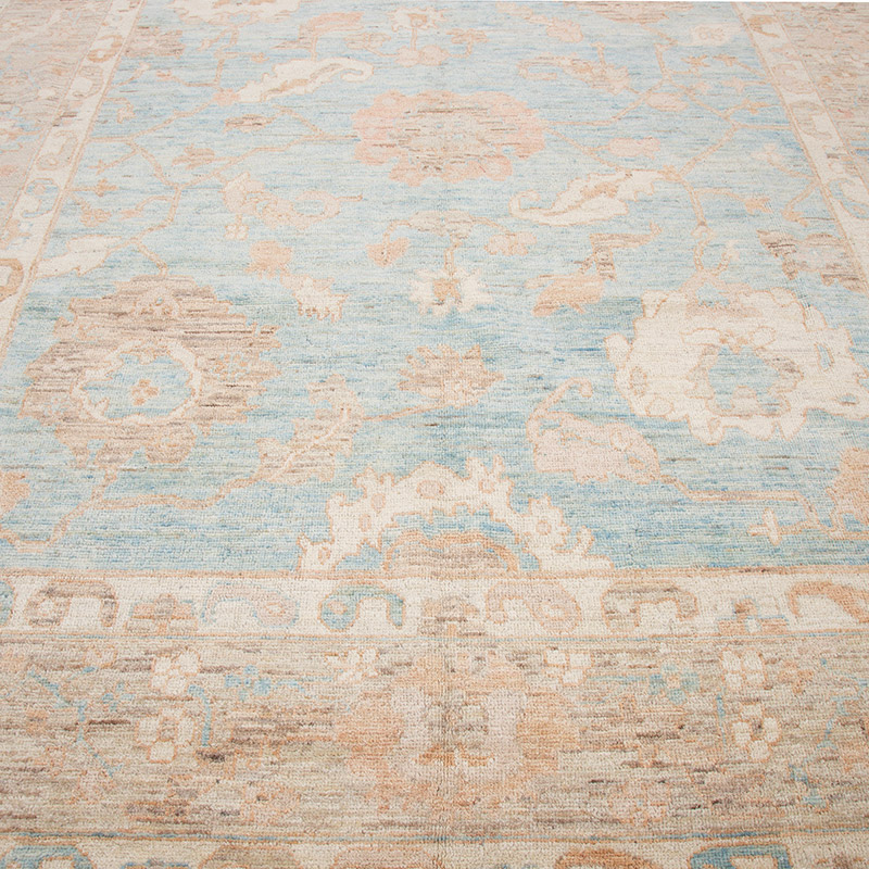 New Hand Knotted Oushak Inspired Rug - K0094567