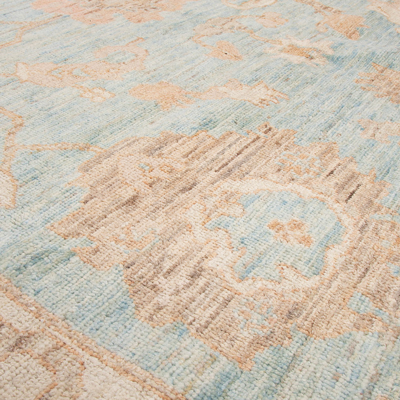 New Hand Knotted Oushak Inspired Rug - K0094567