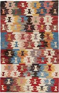 New Turkish Handwoven Kilim Rug - 6' 4" x 9' 4" (76" x 112")