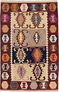 Yeni Kök Boya El Dokuma Kilim - 129 cm x 196 cm