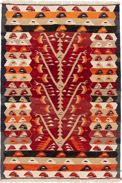 New Turkish Handwoven Kilim Rug - 3' 11" x 5' 8" (47" x 68")