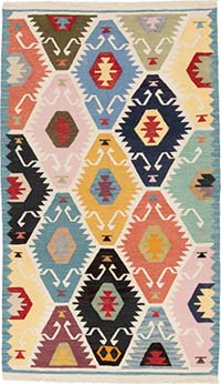 Yeni Kök Boya El Dokuma Kilim - 122 cm x 207 cm