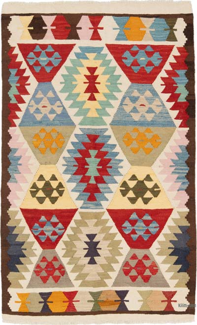 New Turkish Handwoven Kilim Rug - 3' 9" x 6'  (45" x 72")