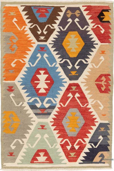 New Turkish Handwoven Kilim Rug - 3' 2" x 4' 9" (38" x 57")