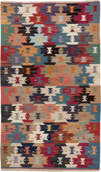 New Turkish Handwoven Kilim Rug - 6' 6" x 10' 11" (78" x 131")
