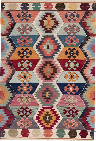 New Turkish Handwoven Kilim Rug - 6' 11" x 10' 2" (83" x 122")