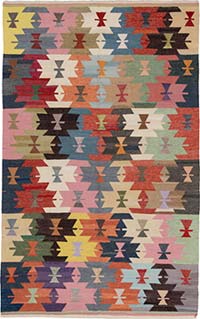 New Turkish Handwoven Kilim Rug - 6' 5" x 10' 6" (77" x 126")