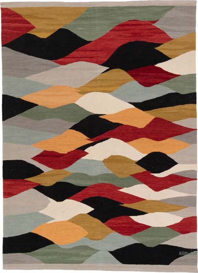 New Contemporary Handwoven Kilim Rug